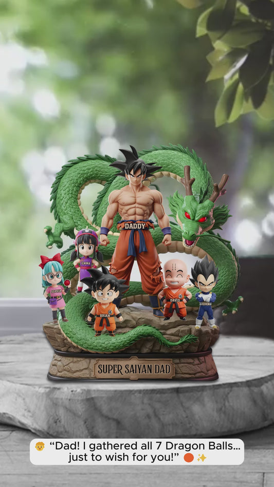 Best Dad Ever - Personalized Seven Balls Custom Shaped Acrylic Plaque