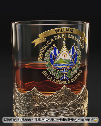 Proud El Salvador - Personalized Expats Whiskey Glass