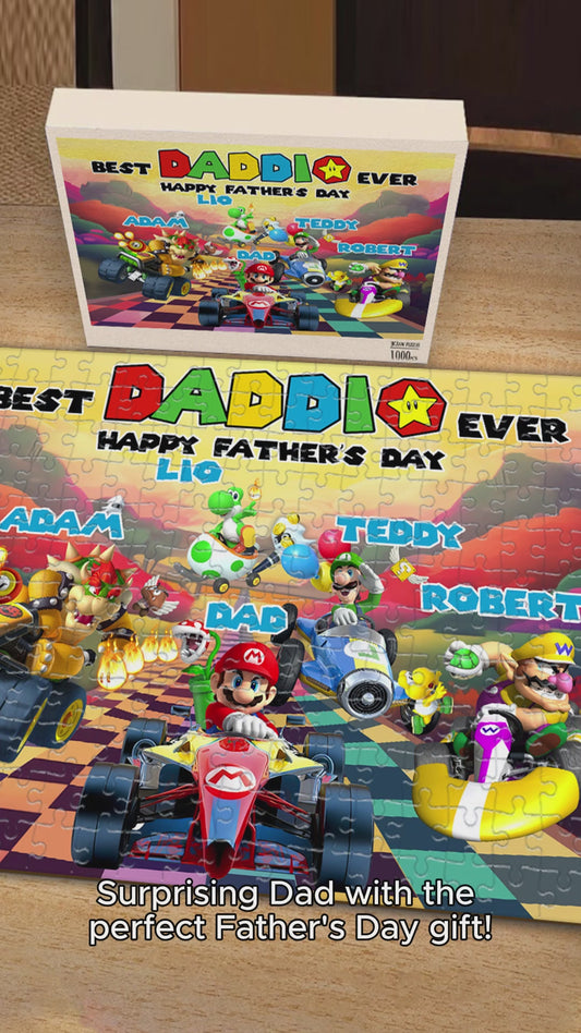 Best Dad Ever Happy Father's Day - Personalized Super Plumber Jigsaw Puzzle