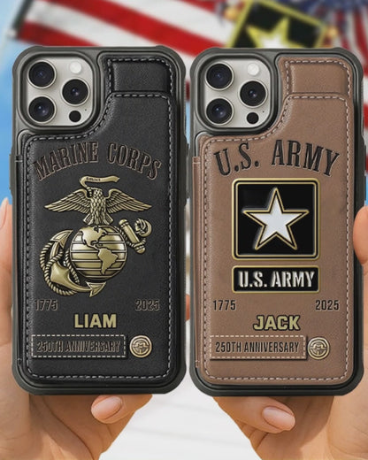 Proud Veteran - Personalized Veteran Wallet Phone Case