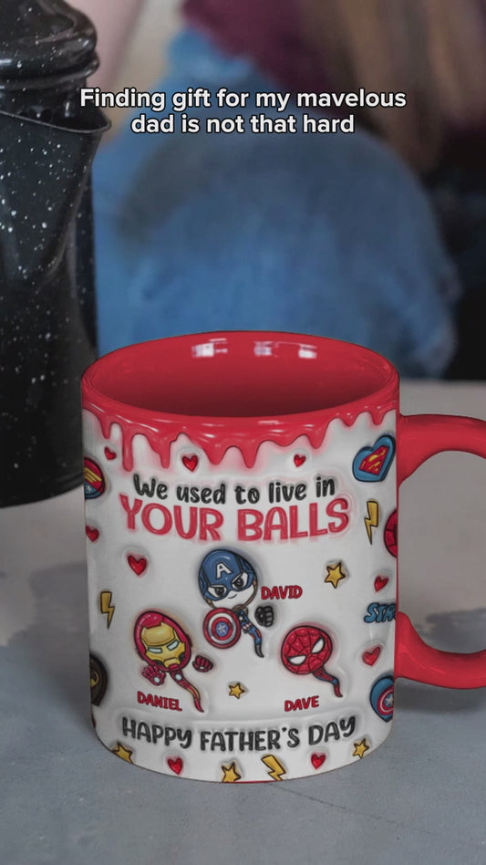 Happy Father's Day - Personalized Marvelous Universe Accent Mug