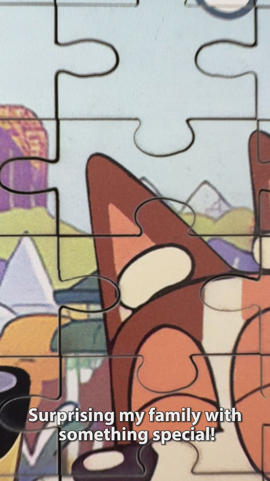 The Bluey Family - Personalized Family Jigsaw Puzzle