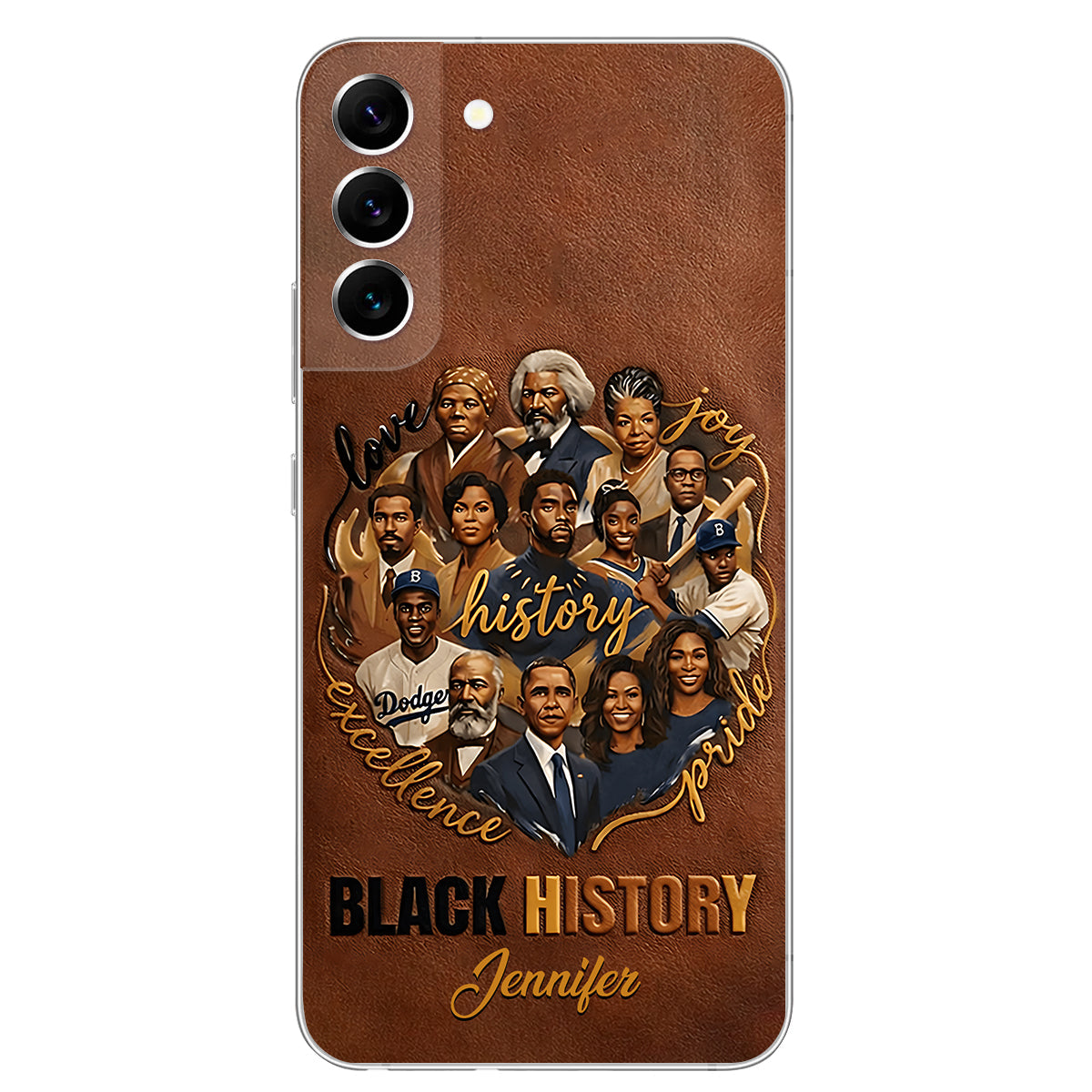 Black Pride - Personalized African American Leather Phone Case