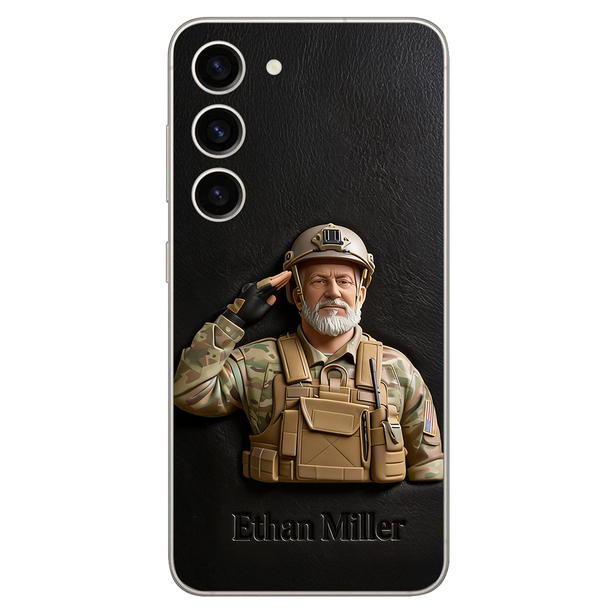 Custom Any Photo - Personalized Veteran Leather Phone Case