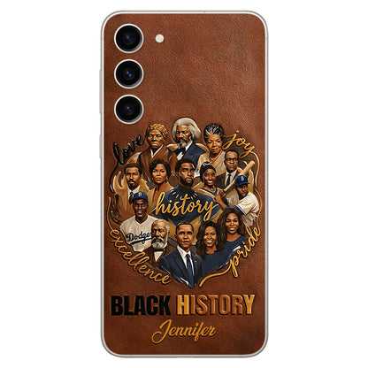 Black Pride - Personalized African American Leather Phone Case