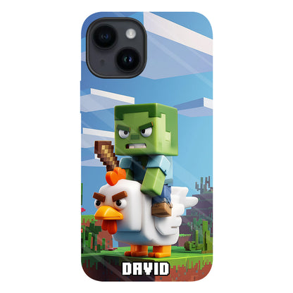 Chicken Jockey! - Personalized Block World Full Print Phone Case