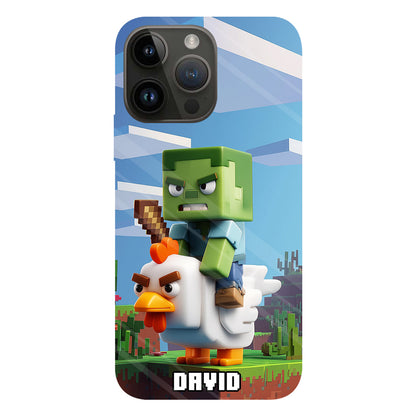 Chicken Jockey! - Personalized Block World Full Print Phone Case