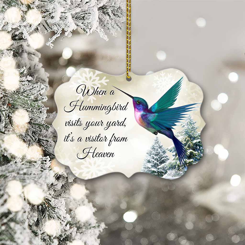 Hummingbird Visitor From Heaven Hummingbird - Medallion Aluminium Ornament (Printed On Both Sides) 1122
