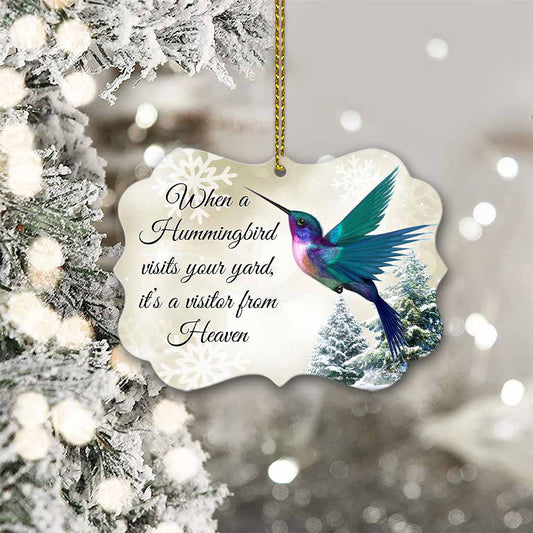 Hummingbird Visitor From Heaven Hummingbird - Medallion Aluminium Ornament (Printed On Both Sides) 1122
