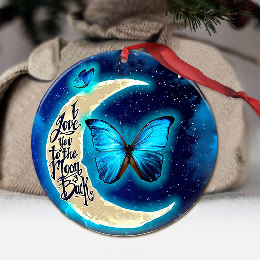 Butterfly I Love You To The Moon And Back - Butterfly Ornament (Printed On Both Sides) 1022