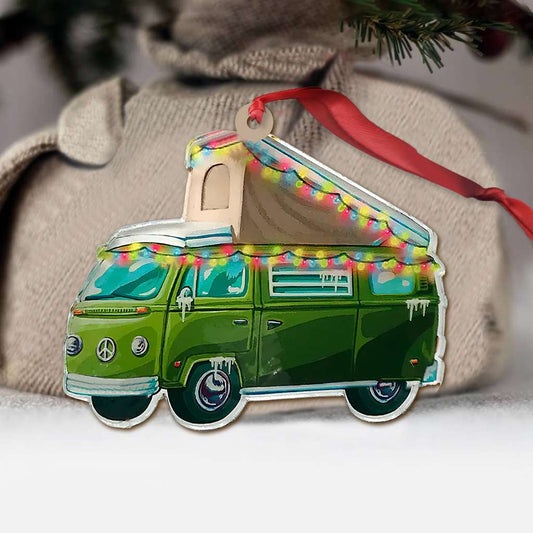 Camping Van - Personalized Camping Ornament (Printed On Both Sides) 1022