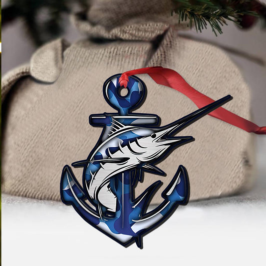 Marlin Fishing - Fishing Ornament (Printed On Both Sides) 1022