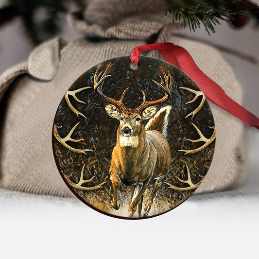 Deer In The Forest - Hunting Ornament (Printed On Both Sides) 1022