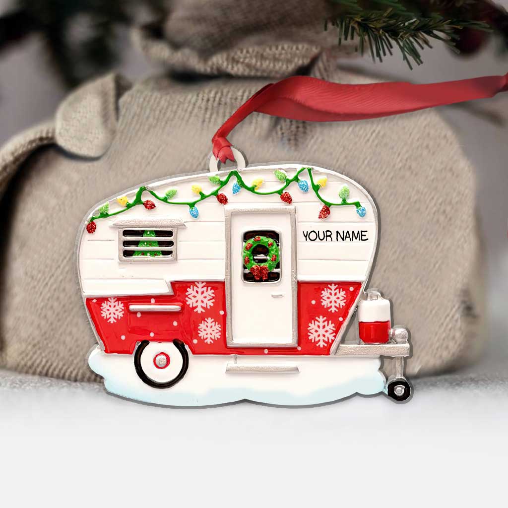 Love Camping - Personalized Christmas Ornament (Printed On Both Sides)