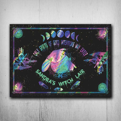 Only Spirits Of Good Intentions May Enter - Personalized Witch Rectangle Metal Sign