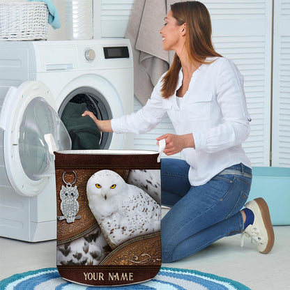 Snowy Owl - Personalized Owl Storage Basket