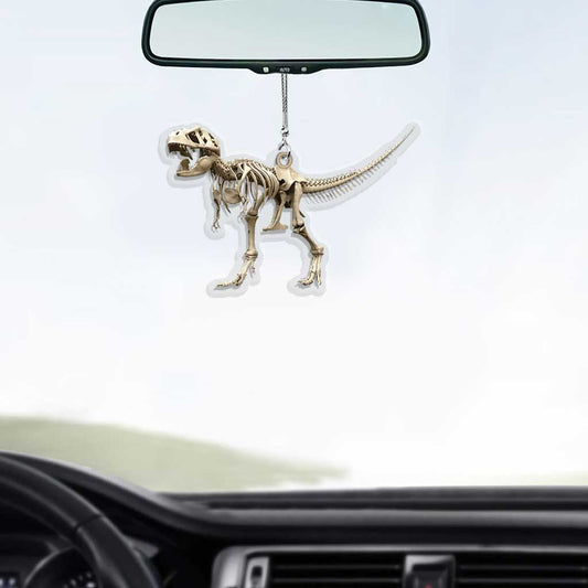Dinosaur Skeleton Car Ornament (Printed On Both Sides)