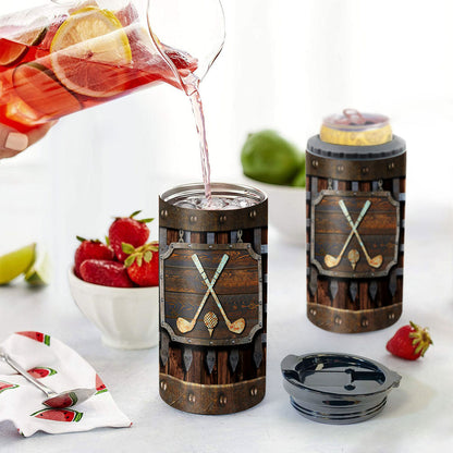 Golf Metal Pattern - Golf Can Cooler