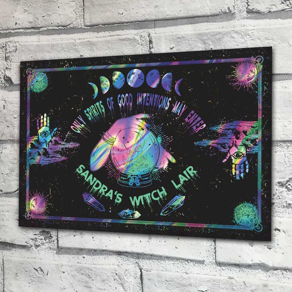 Only Spirits Of Good Intentions May Enter - Personalized Witch Rectangle Metal Sign