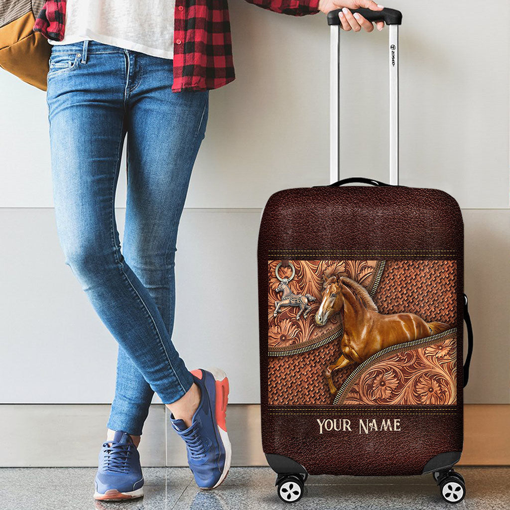 Love Horse - Personalized Horse Luggage Cover