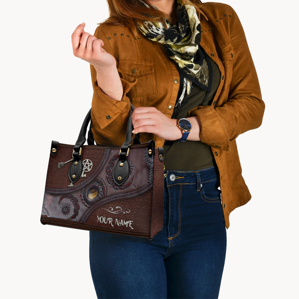 Triple Moon - Personalized Witch Leather Handbag