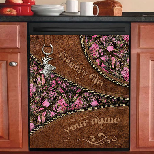Country Girl - Personalized Hunting Dishwasher Cover