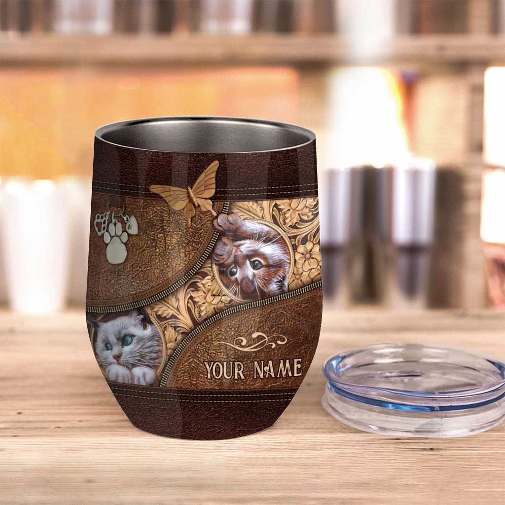 Love Cats - Personalized Cat Wine Tumbler