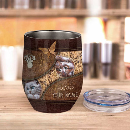 Love Cats - Personalized Cat Wine Tumbler