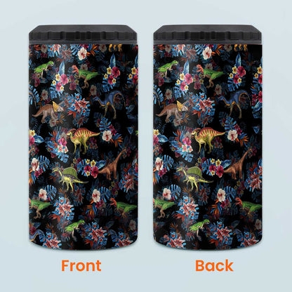 Tropical Dinosaurs Pattern - Dinosaur Can Cooler