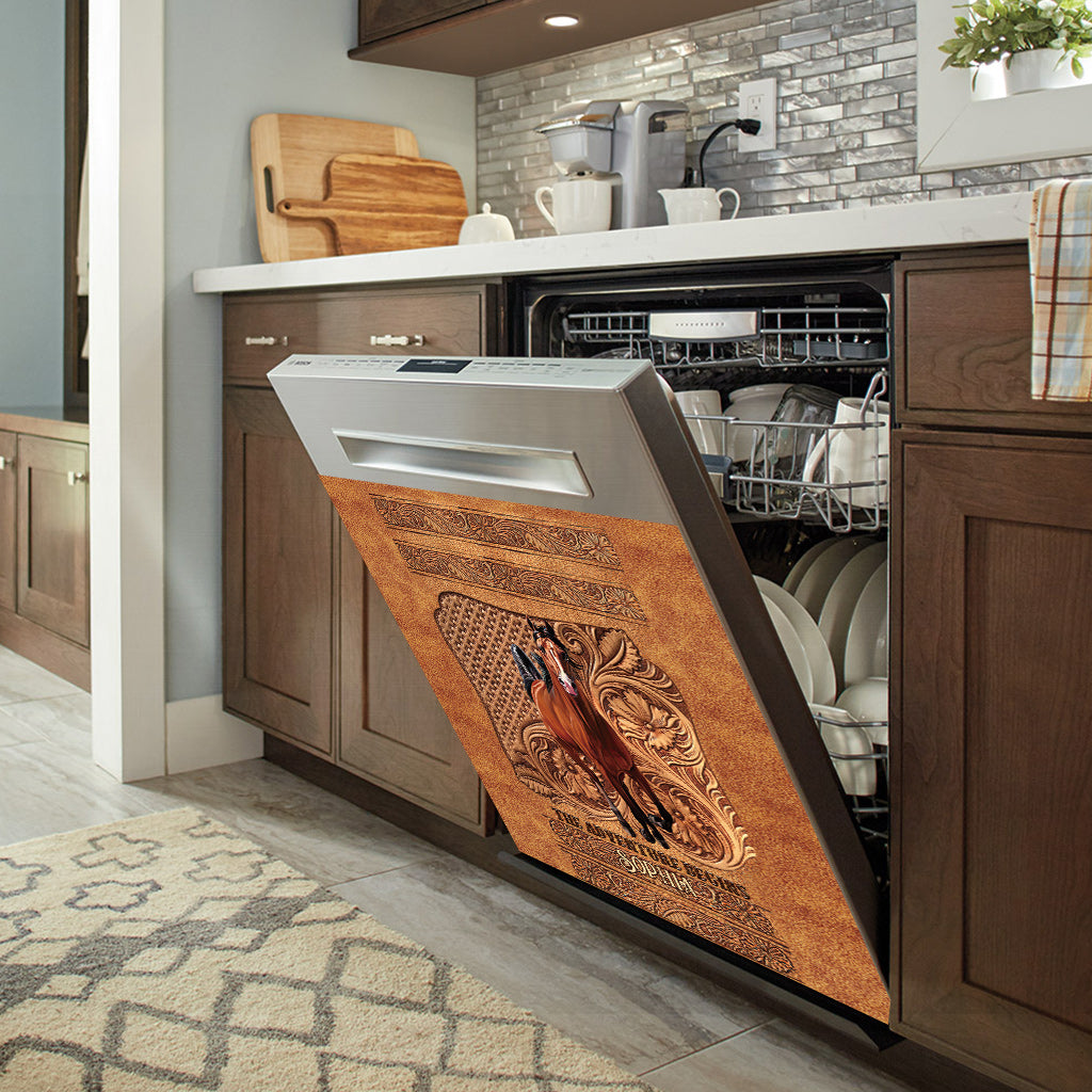 The Adventure Begins - Personalized Horse Dishwasher Cover