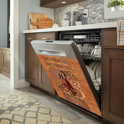 The Adventure Begins - Personalized Horse Dishwasher Cover