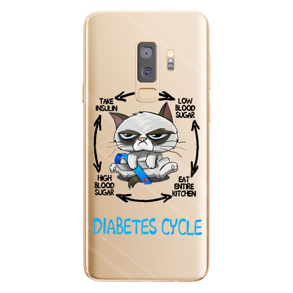 Diabetes Cycle - Diabetes Awareness Clear Phone Case