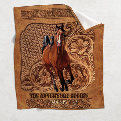 The Adventure Begins - Personalized Horse Blanket