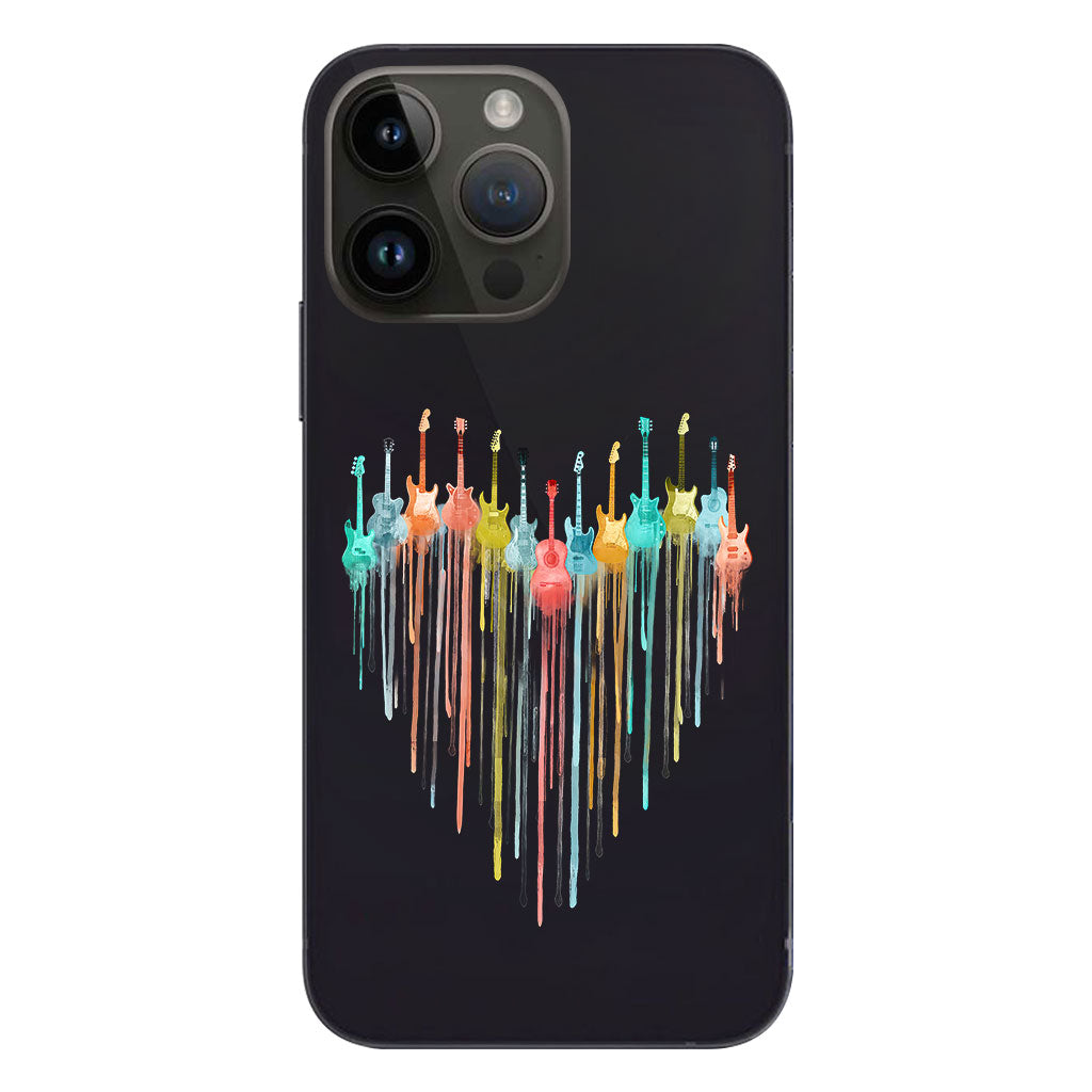 Colorful Guitars - Guitar Clear Phone Case