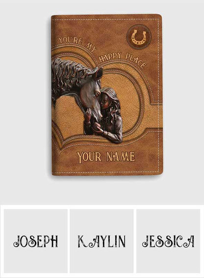 You're My Happy Place - Personalized Horse Passport Holder