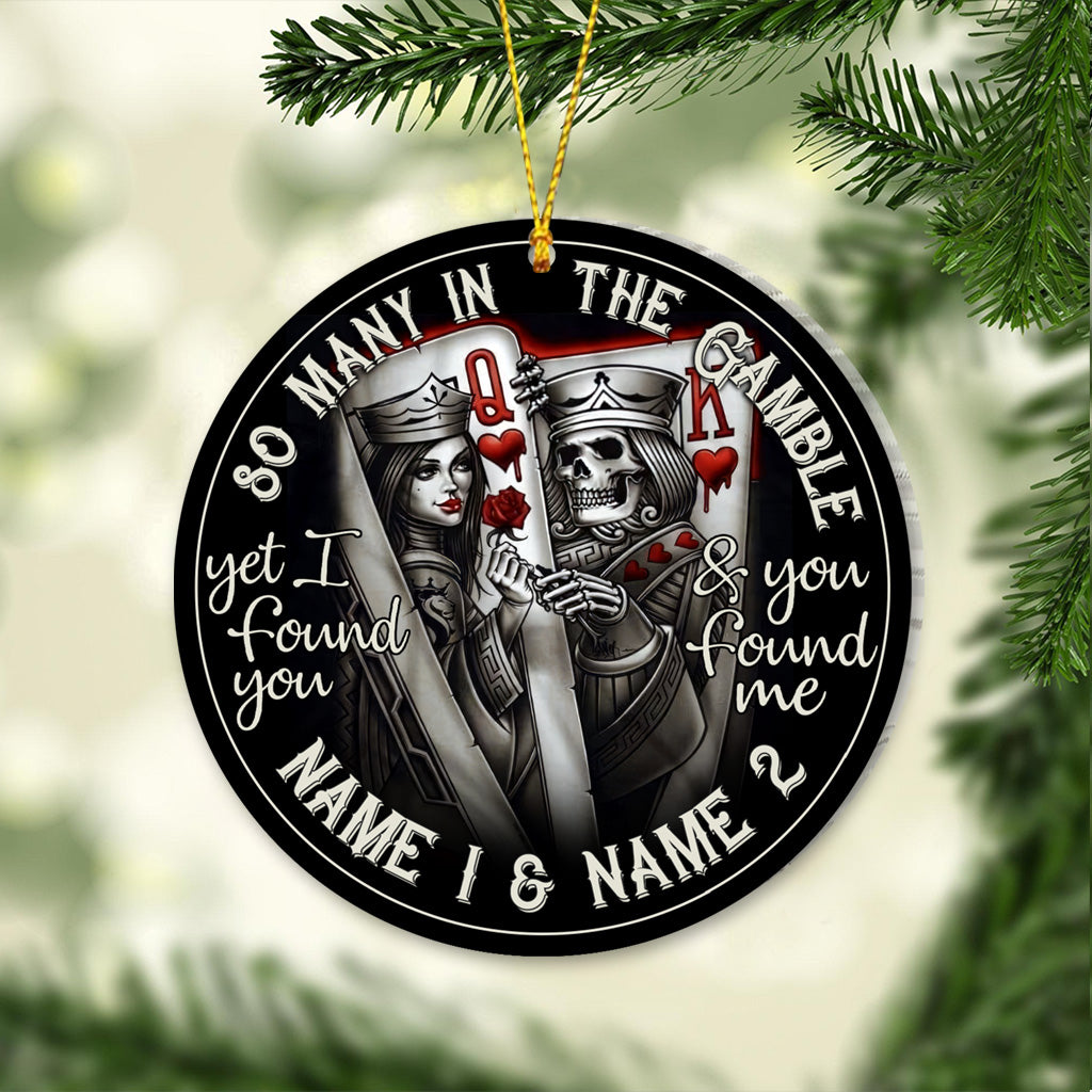 So Many In The Gamble - Personalized Poker Ornament