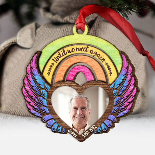 Until We Meet Again - Personalized Christmas Memorial Layered Wood Ornament