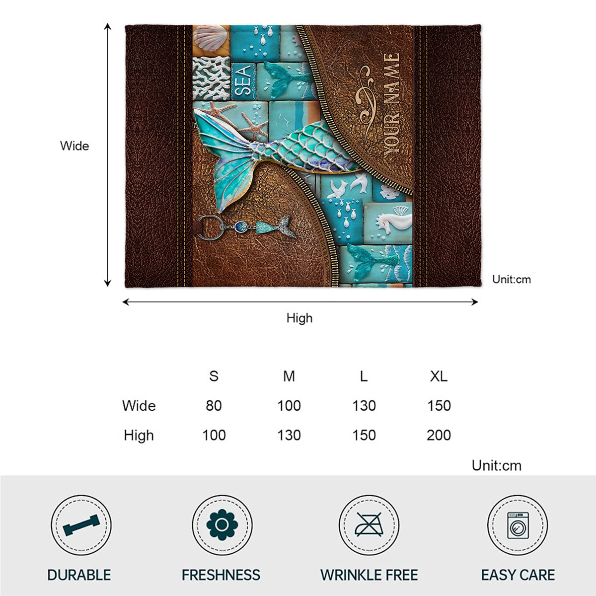 Love Mermaid - Personalized Mermaid Blanket