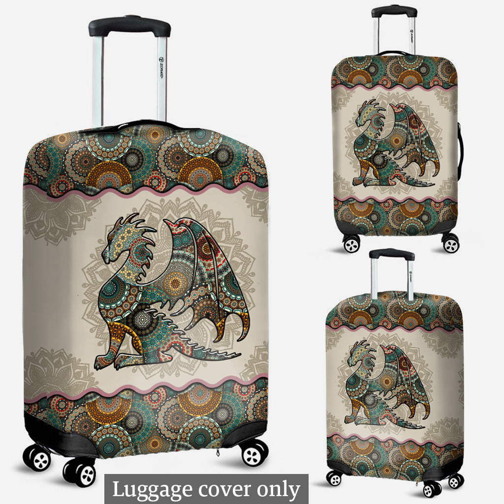 Mandala Dragon Pattern - Dragon Luggage Cover