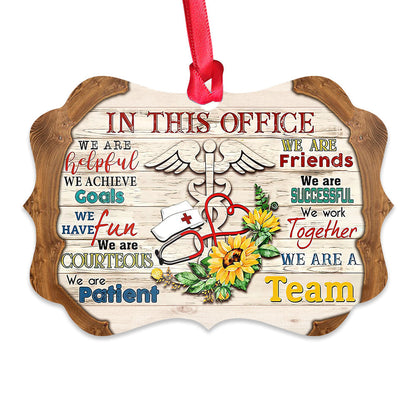 Nurse In This Office - Nurse Ornament (Printed On Both Sides) 1122