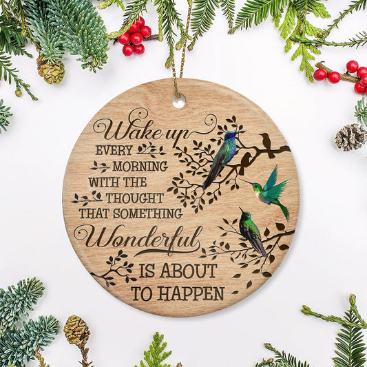 Cardinal Something Wonderful Is About To Happen - Memorial Ornament (Printed On Both Sides) 1022