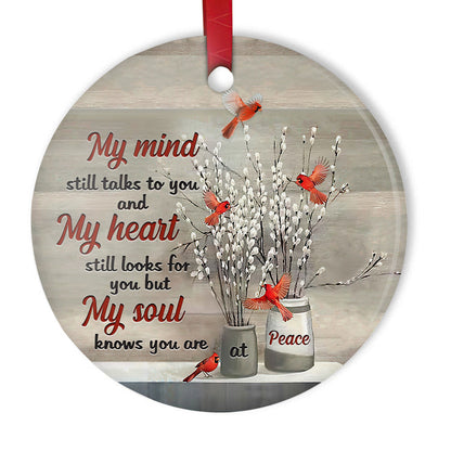 Cardinal My Mind Still Talk To You - Memorial Ornament (Printed On Both Sides) 1022
