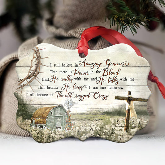 The Old Rugged Cross - Christian Ornament (Printed On Both Sides) 1122