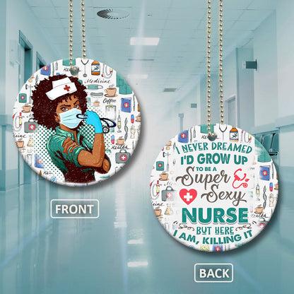 Nurse Awesome Nurse In Life Nurse - Round Aluminium Ornament (Printed On Both Sides) 1122
