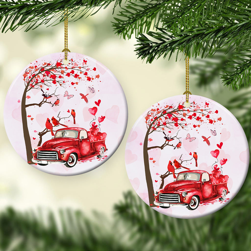 Cardinal Red Truck - Memorial Ornament (Printed On Both Sides) 1022