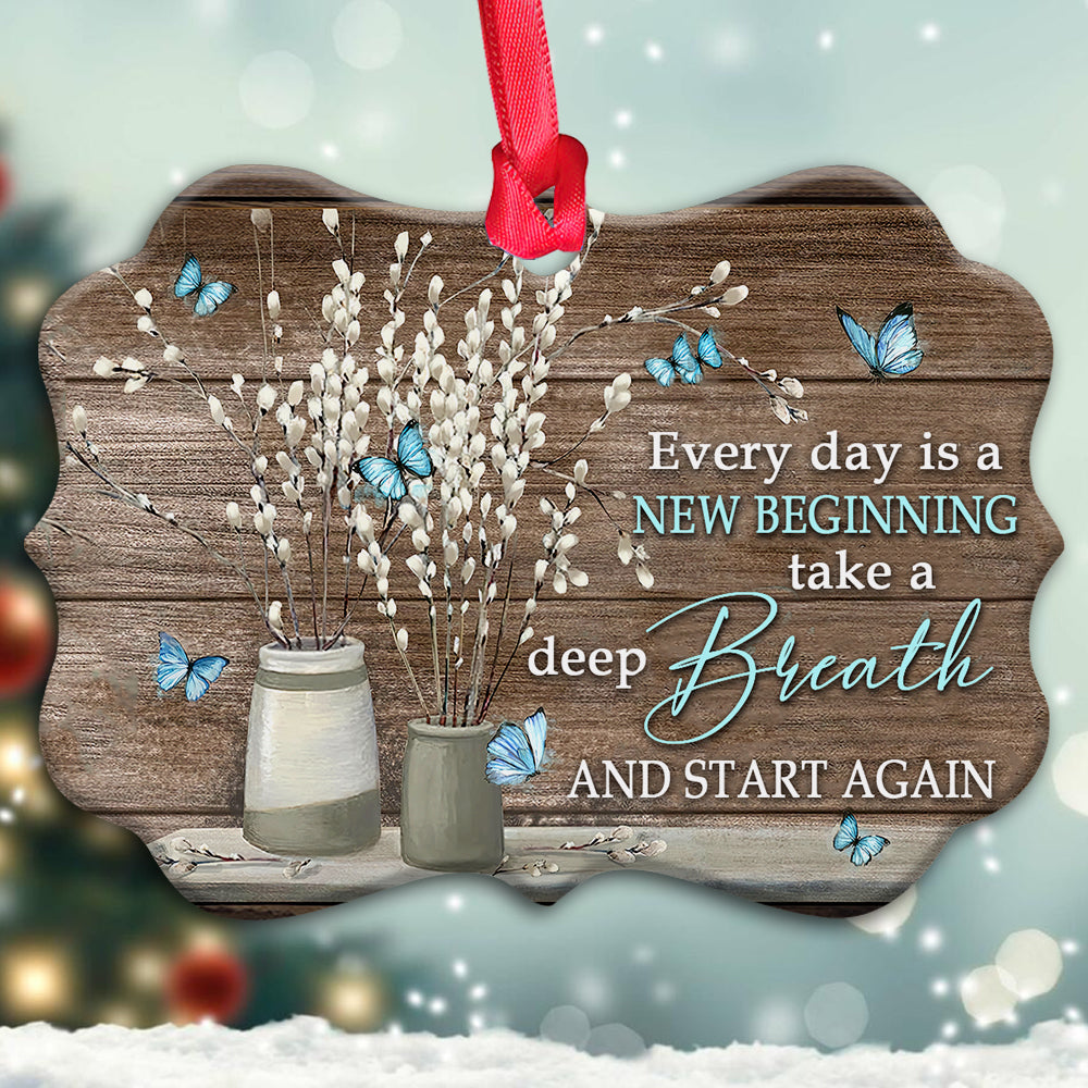Butterfly Faith New Beginning - Christian Ornament (Printed On Both Sides) 1022