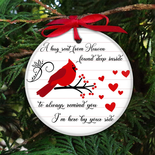 Cardinal A Hug Sent From Heaven - Memorial Ornament (Printed On Both Sides) 1022