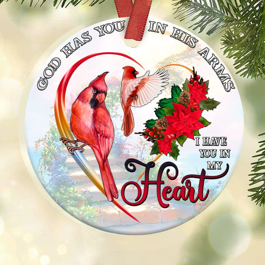Cardinal I Have You In My Heart - Memorial Ornament (Printed On Both Sides) 1022