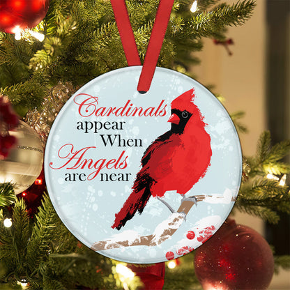 Cardinal Angels Are Near - Memorial Ornament (Printed On Both Sides) 1022