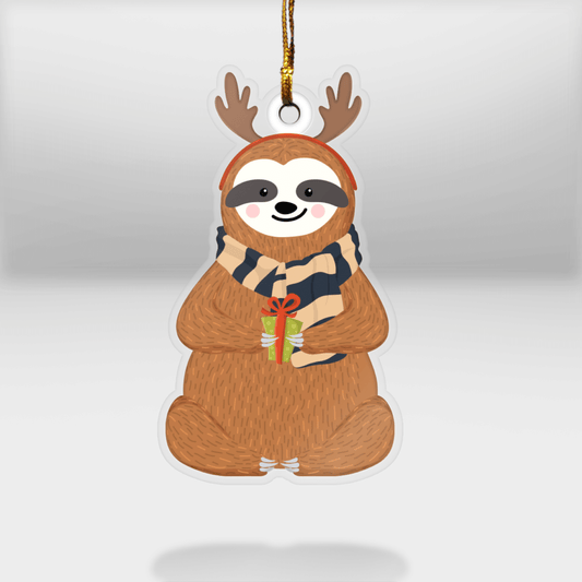 Sloth Gift Box - Sloth Ornament (Printed On Both Sides) 1022